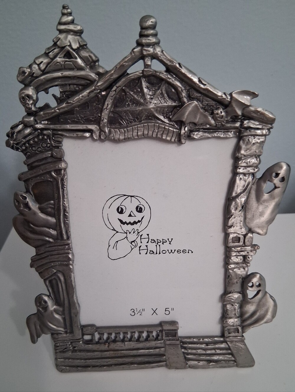 Halloween Ghost Picture Frame - Silver